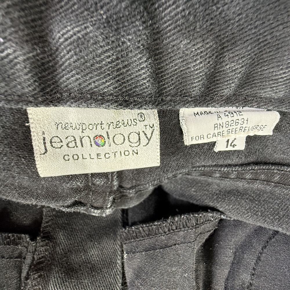 Vintage 90s Newport News Womens Carpenter Jean Shorts Size 14 Gray Denim - Picture 9 of 10